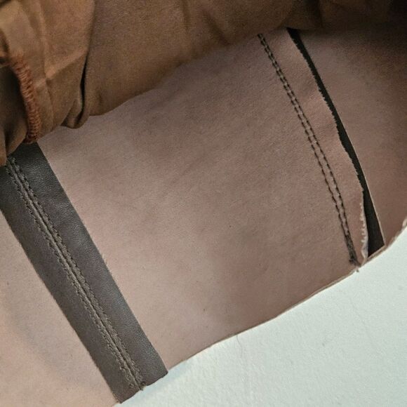 Cigno Nero Buttery Soft Brown Tan Tailored Austrian Leather Lined Mini Skirt 36 - Picture 5 of 10
